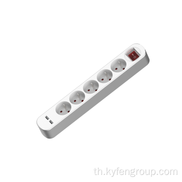 5 Outlets Power Strip และ USB Type A